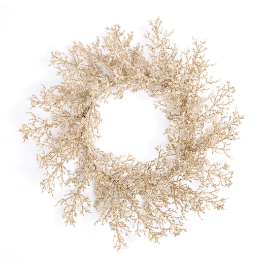 Melrose 24" Gold Iced Twig Wreath